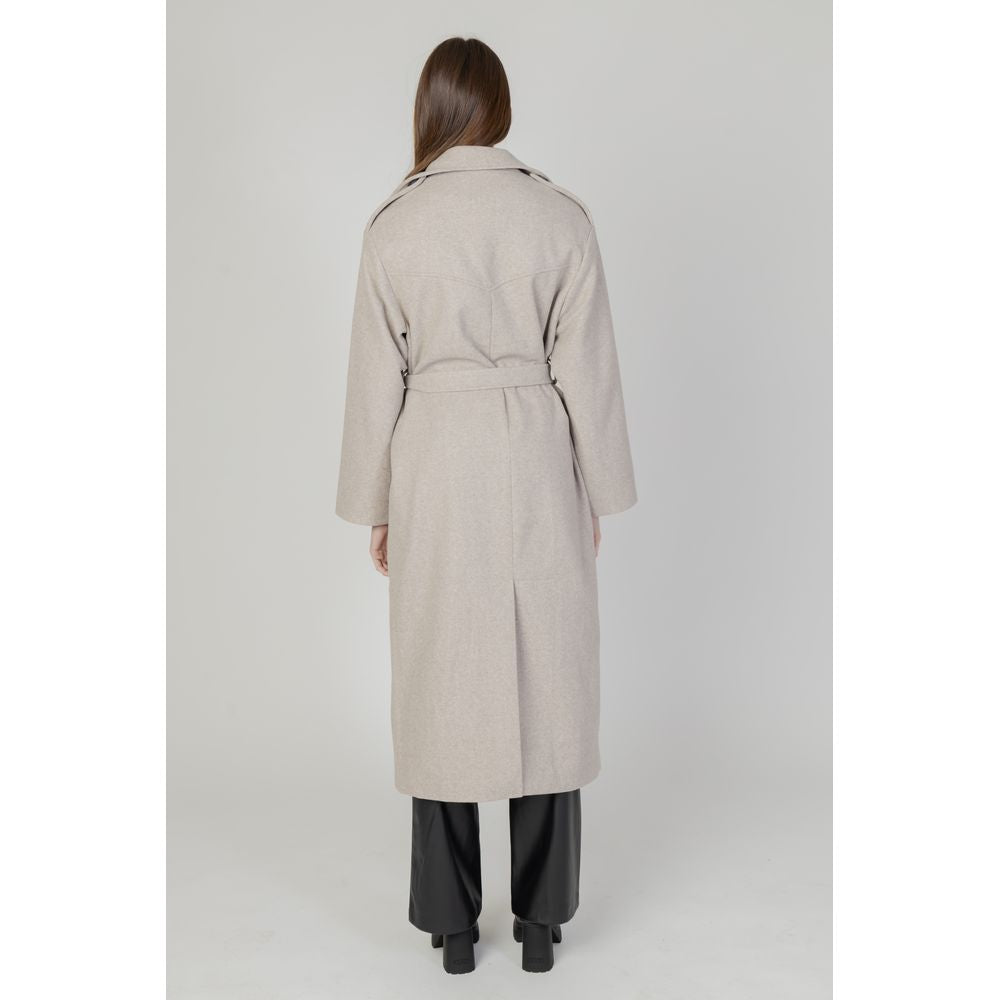 Only Beige Polyester Coat -   -  Only.