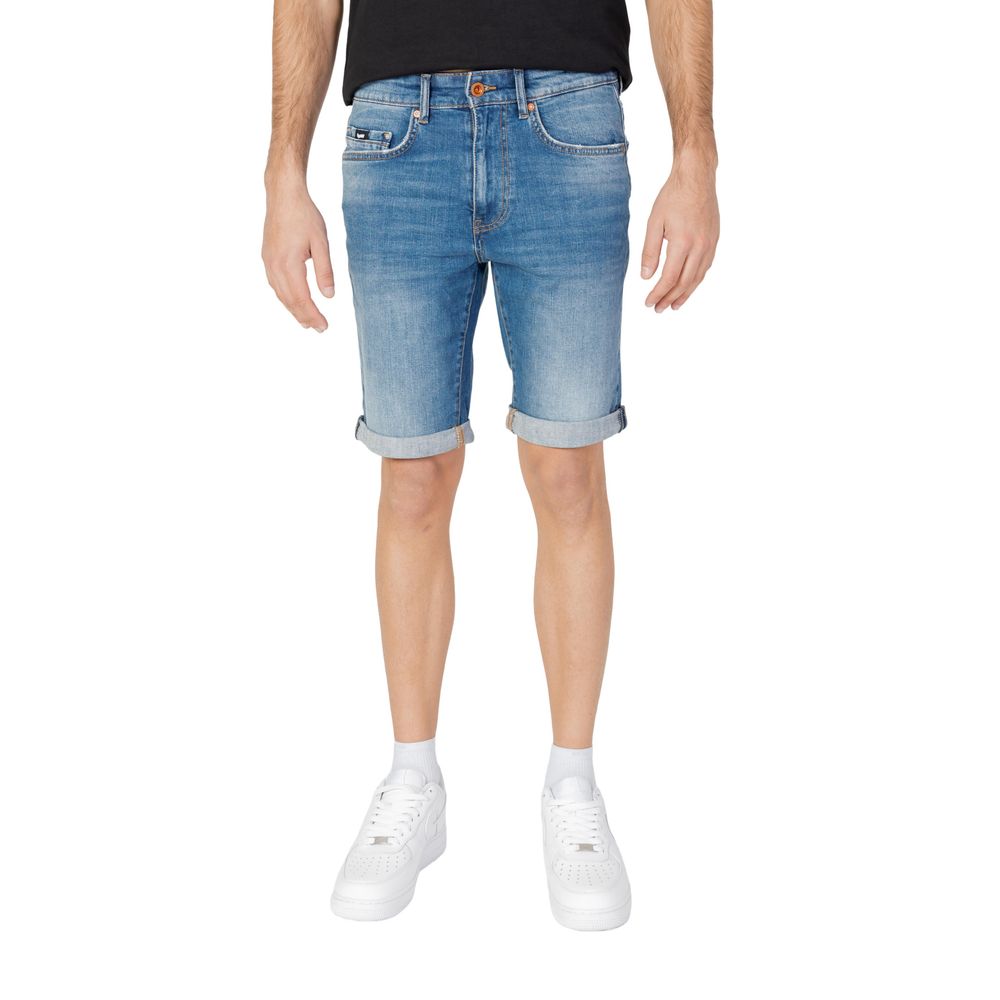 Gas Blue Cotton Bermuda -   -  Gas.