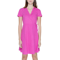 Only Multicolor Linen Midi -   -  Only.
