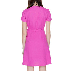 Only Multicolor Linen Midi -   -  Only.