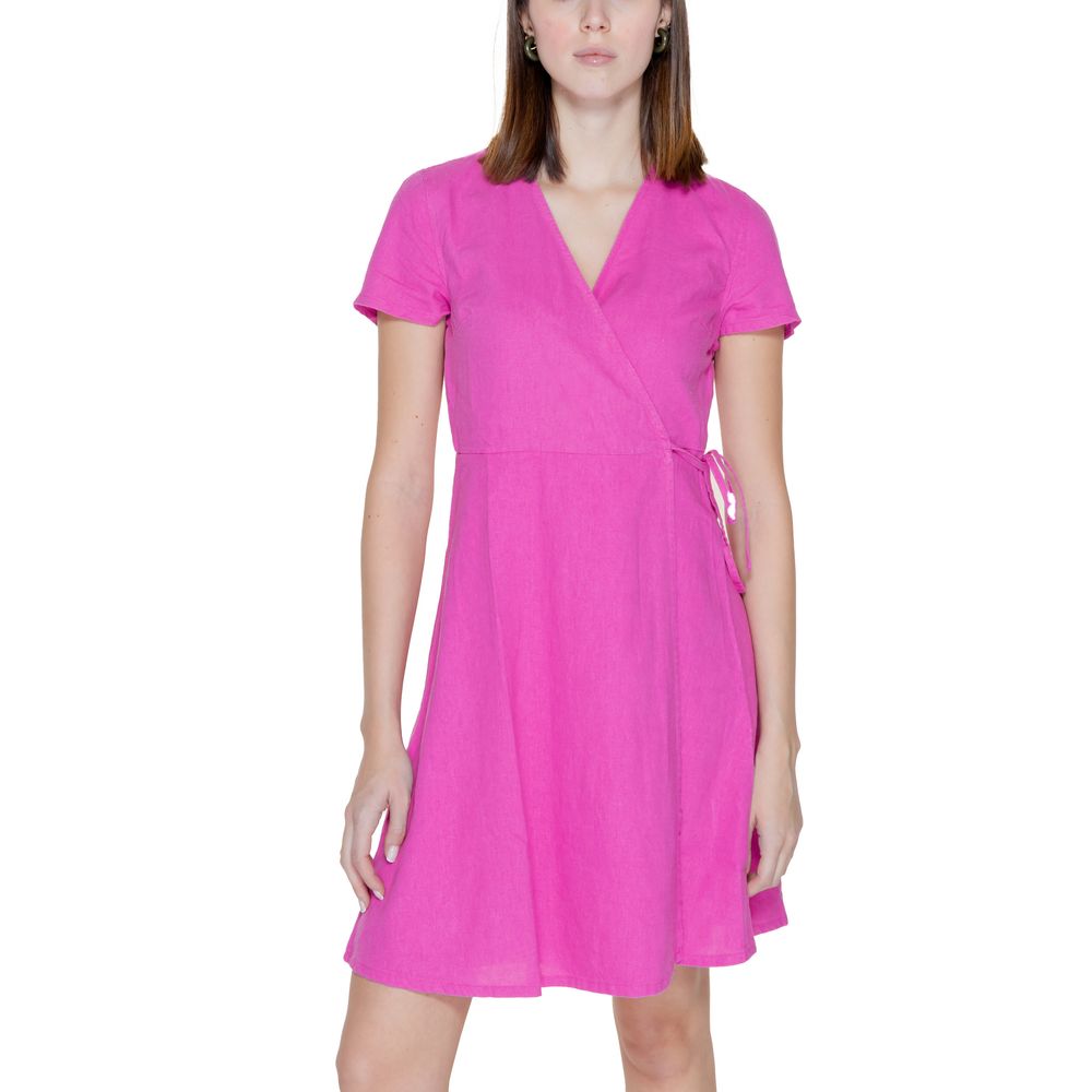 Only Multicolor Linen Midi -   -  Only.