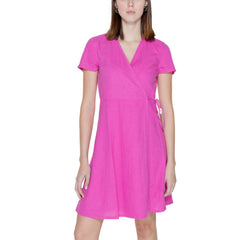 Only Multicolor Linen Midi -   -  Only.