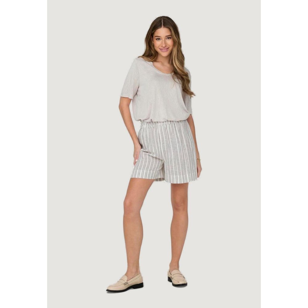 Only Beige Viscose Bermuda -   -  Only.