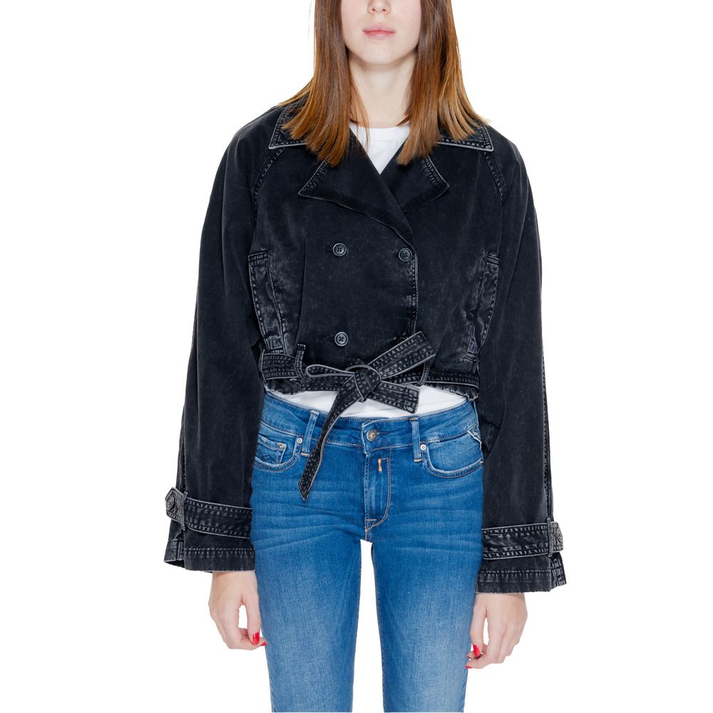 Only Black Cotton Jackets & Coat -   -  Only.