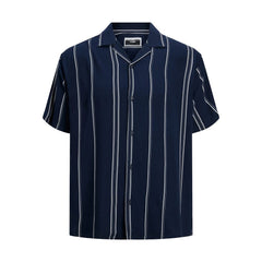 Jack Jones Blue Viscose Shortsleeve -   -  Jack Jones.