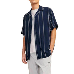 Jack Jones Blue Viscose Shortsleeve -   -  Jack Jones.