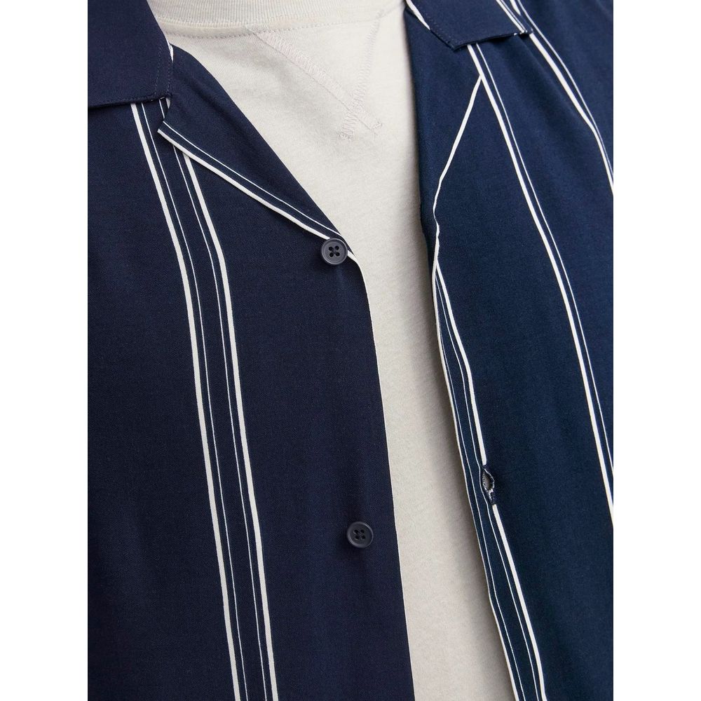 Jack Jones Blue Viscose Shortsleeve -   -  Jack Jones.