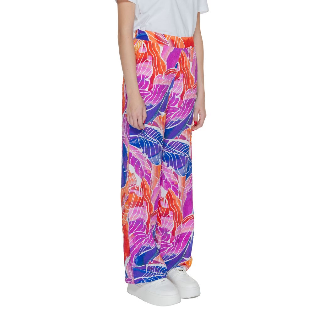 Vila Clothes Multicolor Viscose Pant -   -  Vila Clothes.