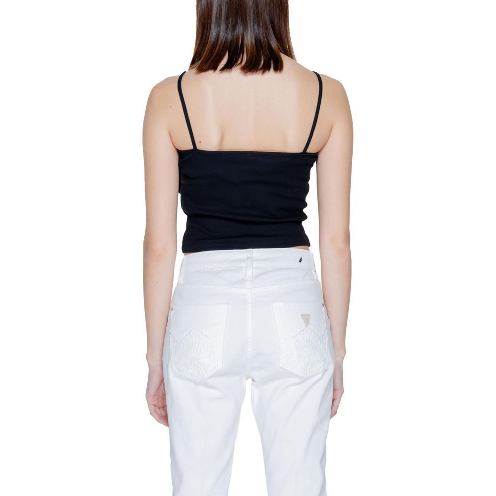 Only Black Organic Cotton Tank Top -   -  Only.