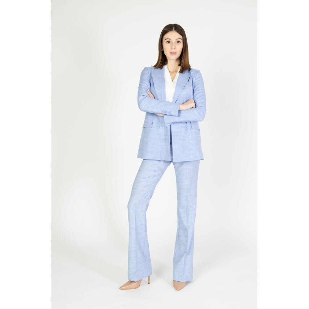 Sandro Ferrone Blue Viscose Pant -   -  Sandro Ferrone.