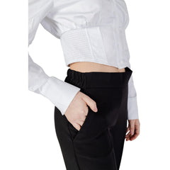 Sandro Ferrone Black Polyester Pant -   -  Sandro Ferrone.
