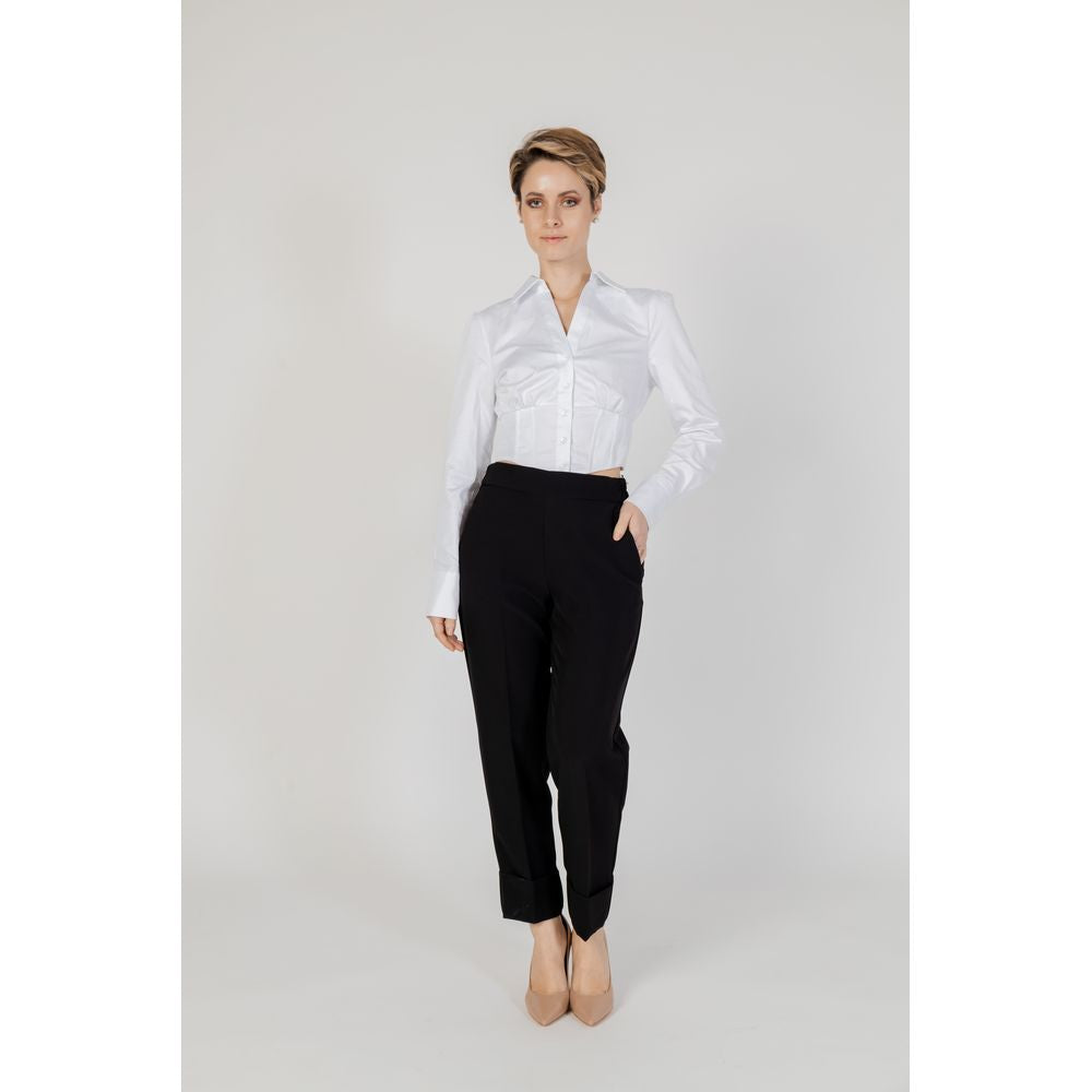 Sandro Ferrone Black Polyester Pant -   -  Sandro Ferrone.