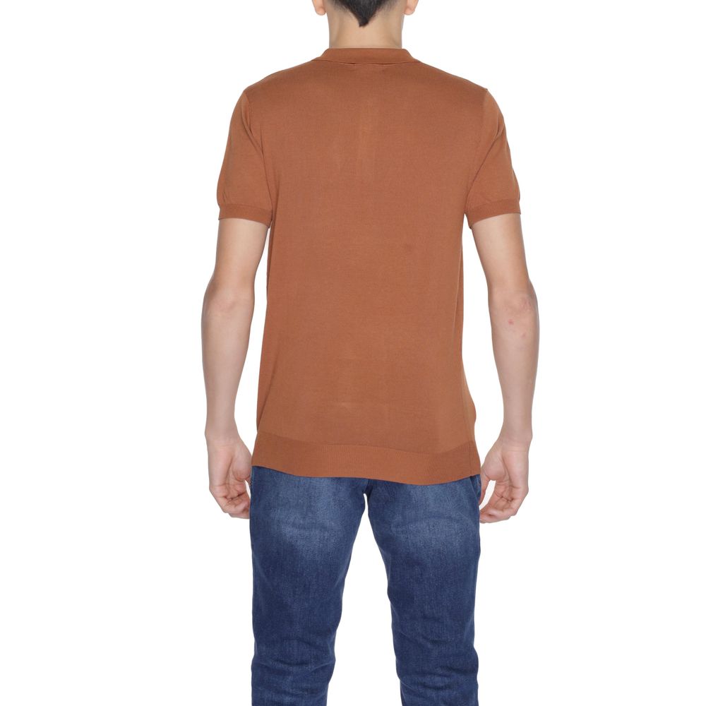 Gianni Lupo Brown Viscose Polo Shirt -   -  Gianni Lupo.