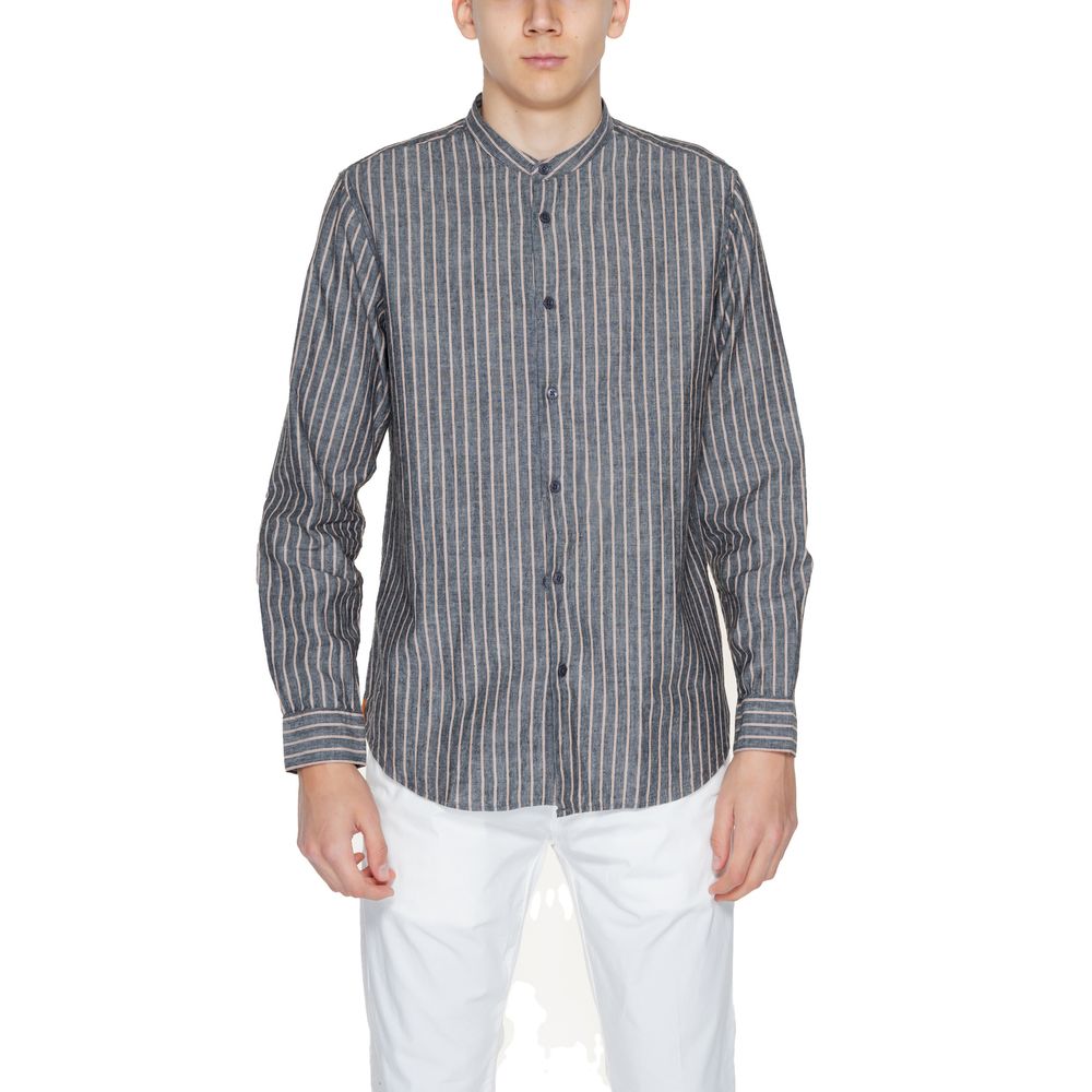 Gianni Lupo Gray Linen Shirt -   -  Gianni Lupo.