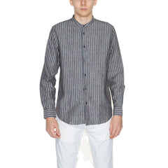 Gianni Lupo Gray Linen Shirt -   -  Gianni Lupo.