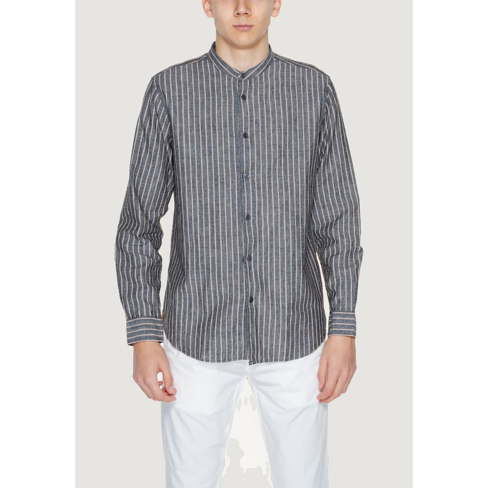 Gianni Lupo Gray Linen Shirt -   -  Gianni Lupo.