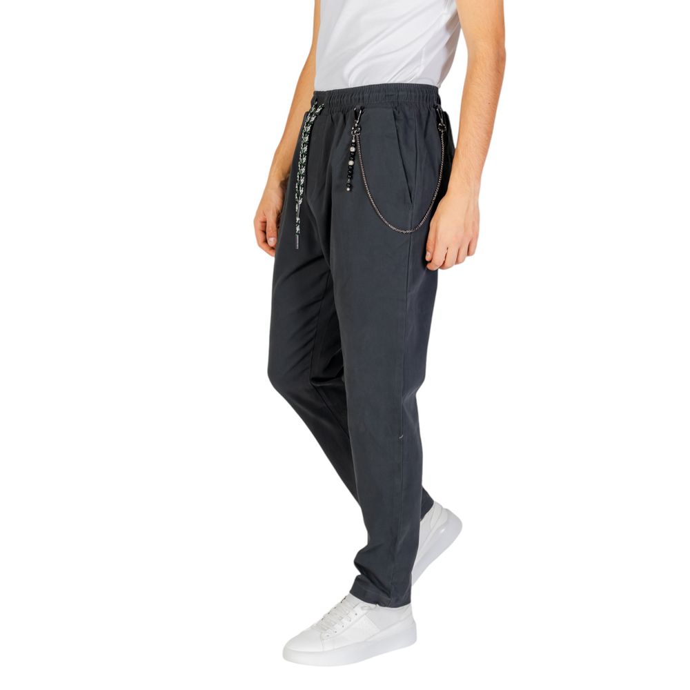 Gianni Lupo Gray Cotton Pant -   -  Gianni Lupo.