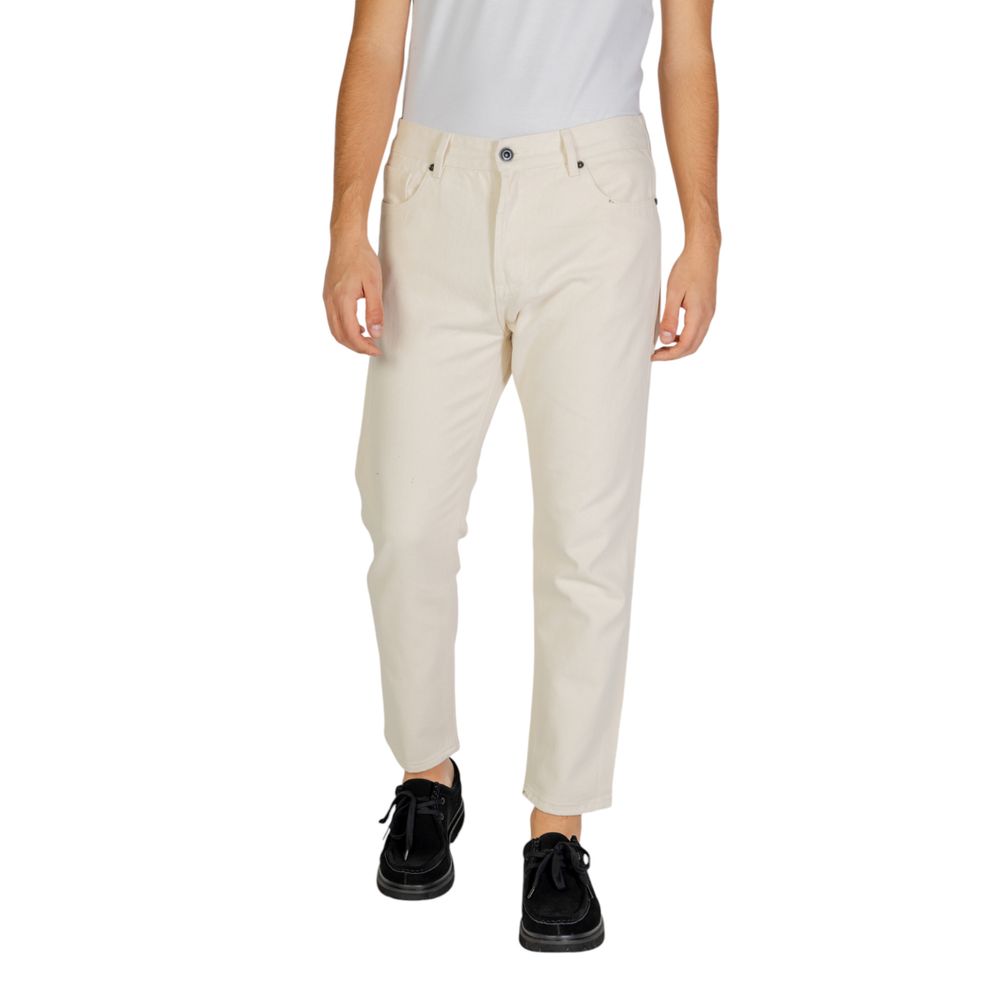 Gianni Lupo Cream Cotton Pant -   -  Gianni Lupo.