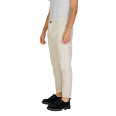 Gianni Lupo Cream Cotton Pant -   -  Gianni Lupo.