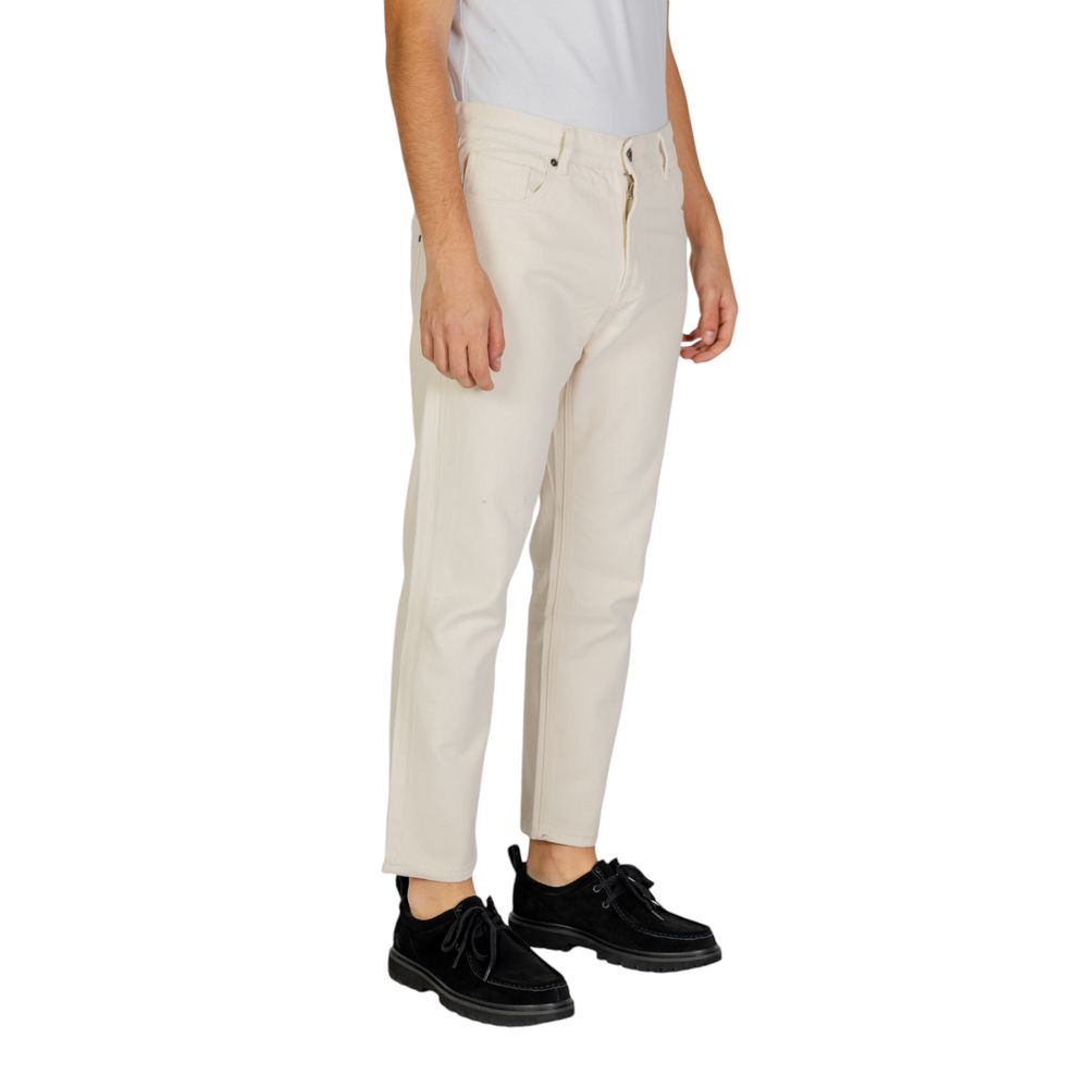 Gianni Lupo Cream Cotton Pant -   -  Gianni Lupo.