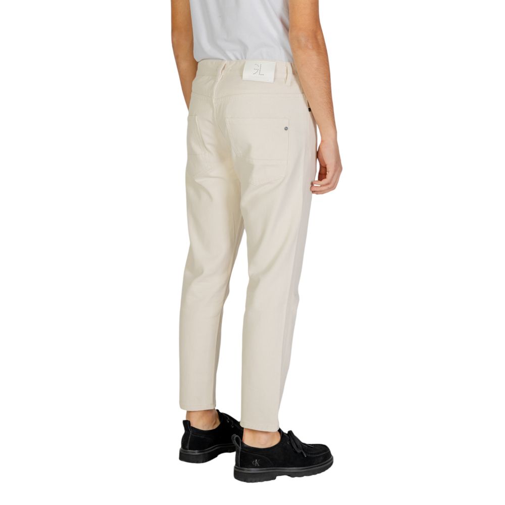Gianni Lupo Cream Cotton Pant -   -  Gianni Lupo.