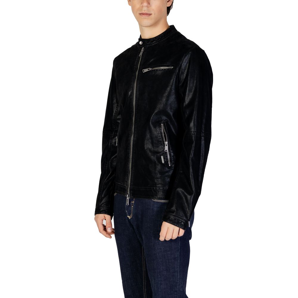 Gianni Lupo Black Cotton Jackets & Coat -   -  Gianni Lupo.