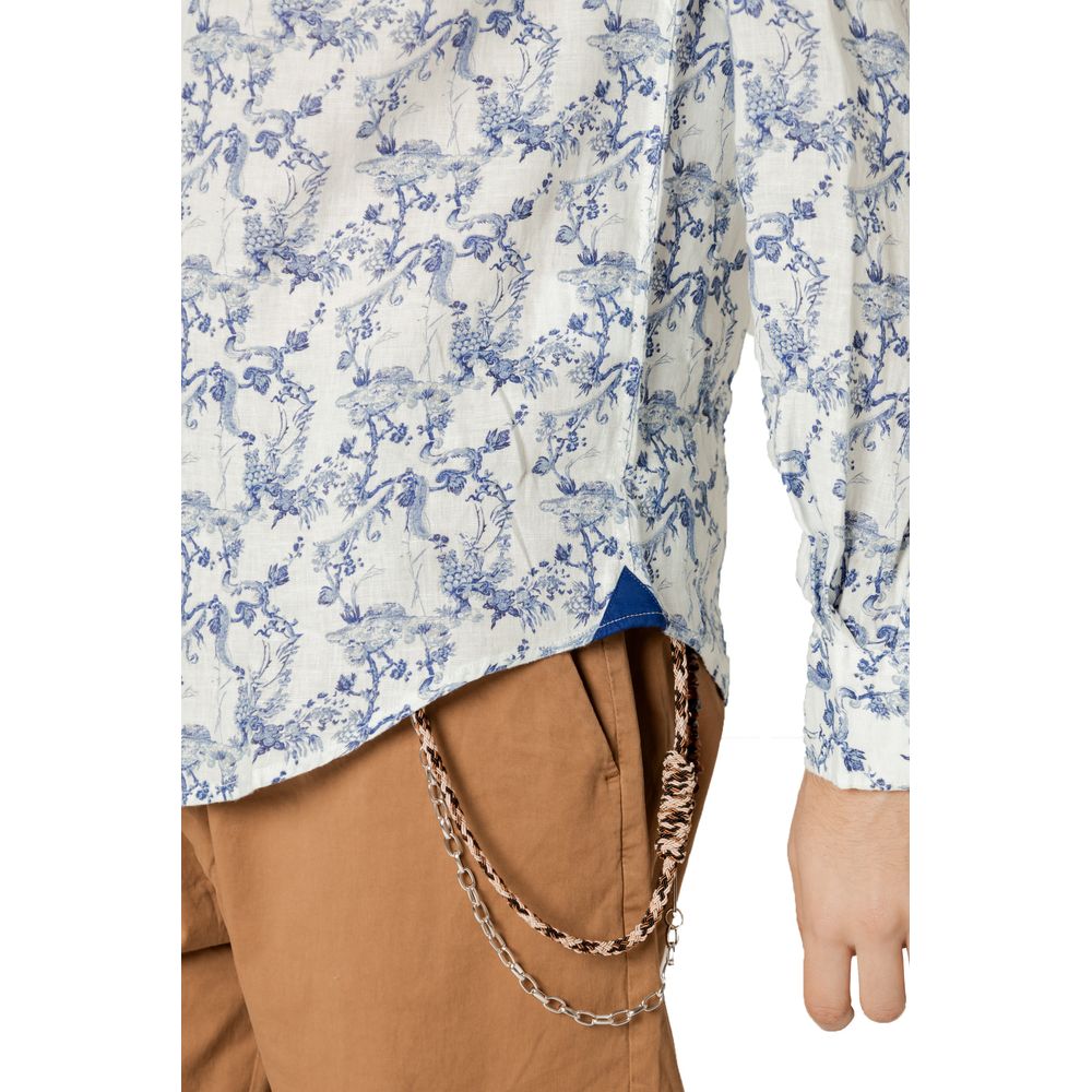 Gianni Lupo Blue Linen Shirt -   -  Gianni Lupo.