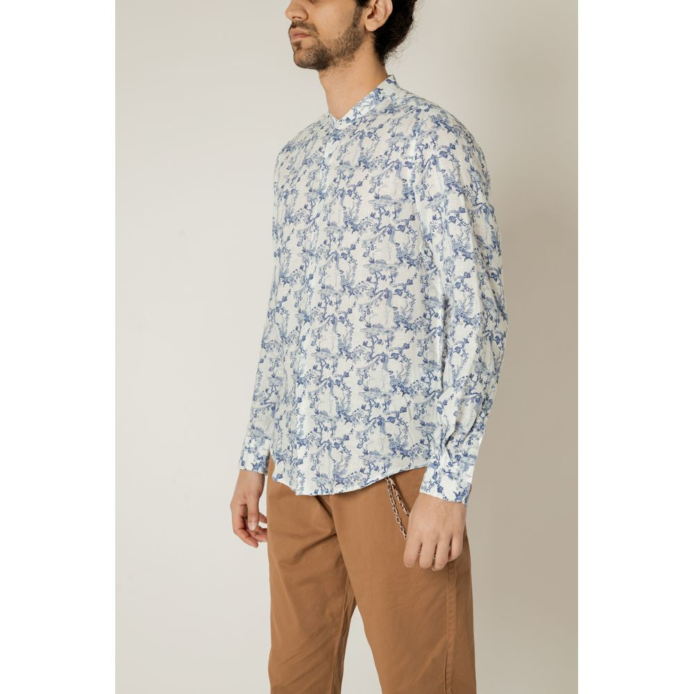 Gianni Lupo Blue Linen Shirt -   -  Gianni Lupo.