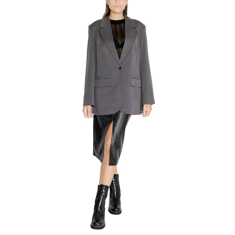 Only Gray Recycled Polyester Blazer -   -  Only.