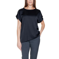 Vila Clothes Black Cotton T-Shirt -   -  Vila Clothes.