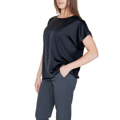 Vila Clothes Black Cotton T-Shirt -   -  Vila Clothes.