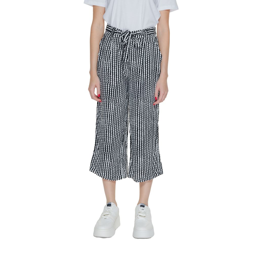 Only Black Viscose Cropped Pant -   -  Only.