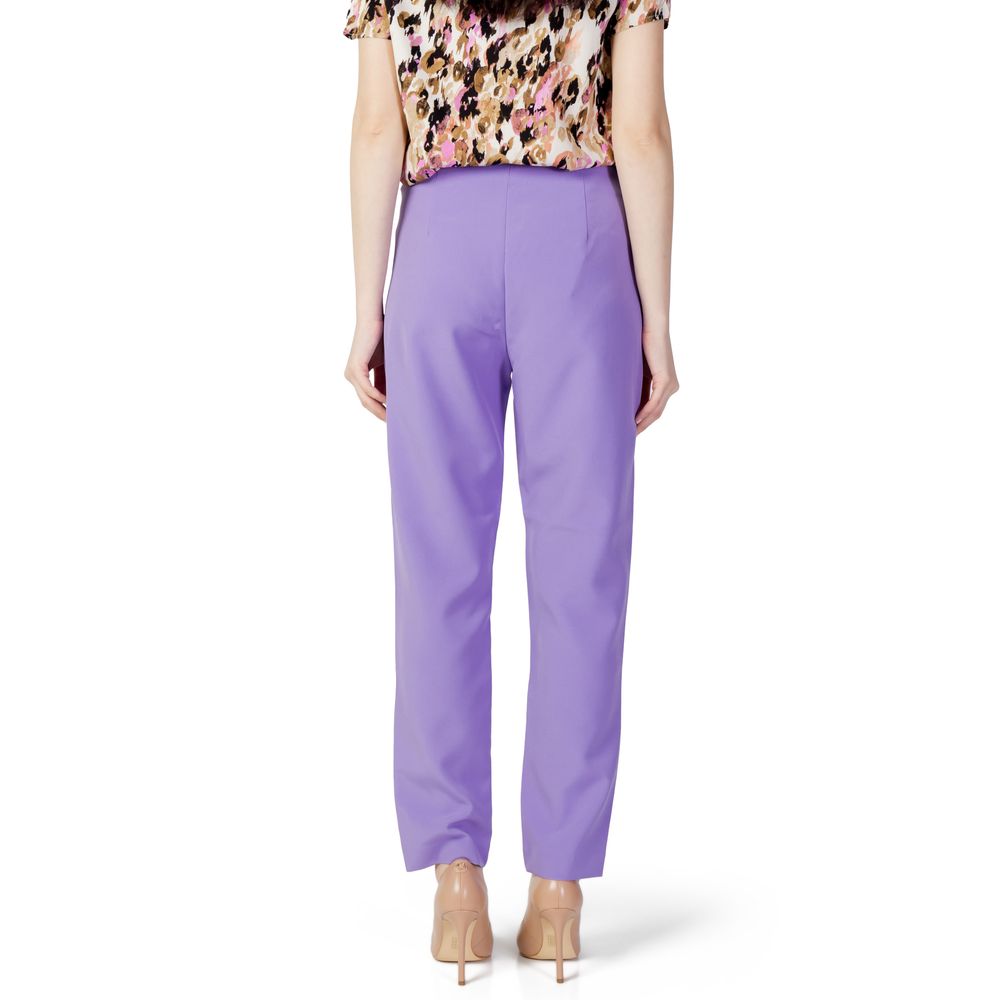 Only Purple Polyester Pant -   -  Only.