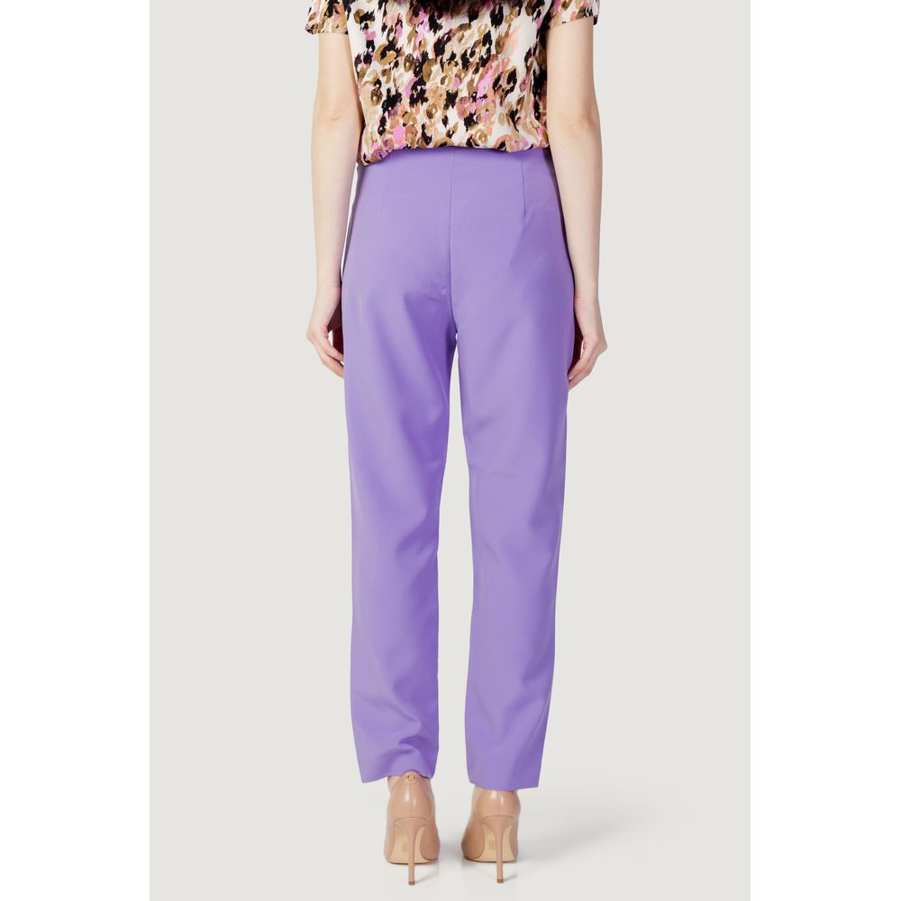 Only Purple Polyester Pant -   -  Only.