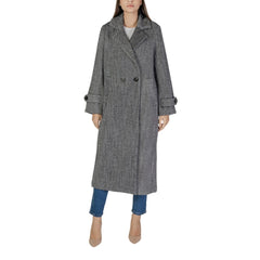 Vila Clothes Black Polyester Coat -   -  Vila Clothes.
