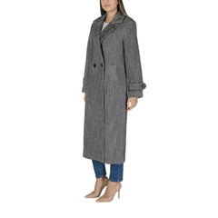 Vila Clothes Black Polyester Coat -   -  Vila Clothes.