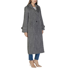 Vila Clothes Black Polyester Coat -   -  Vila Clothes.
