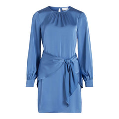 Vila Clothes Blue Recycled Polyester Short -   -  Vila Clothes.