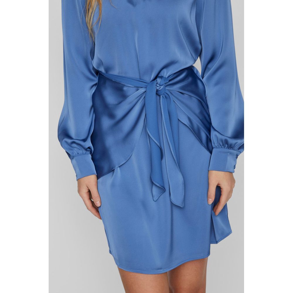 Vila Clothes Blue Recycled Polyester Short -   -  Vila Clothes.