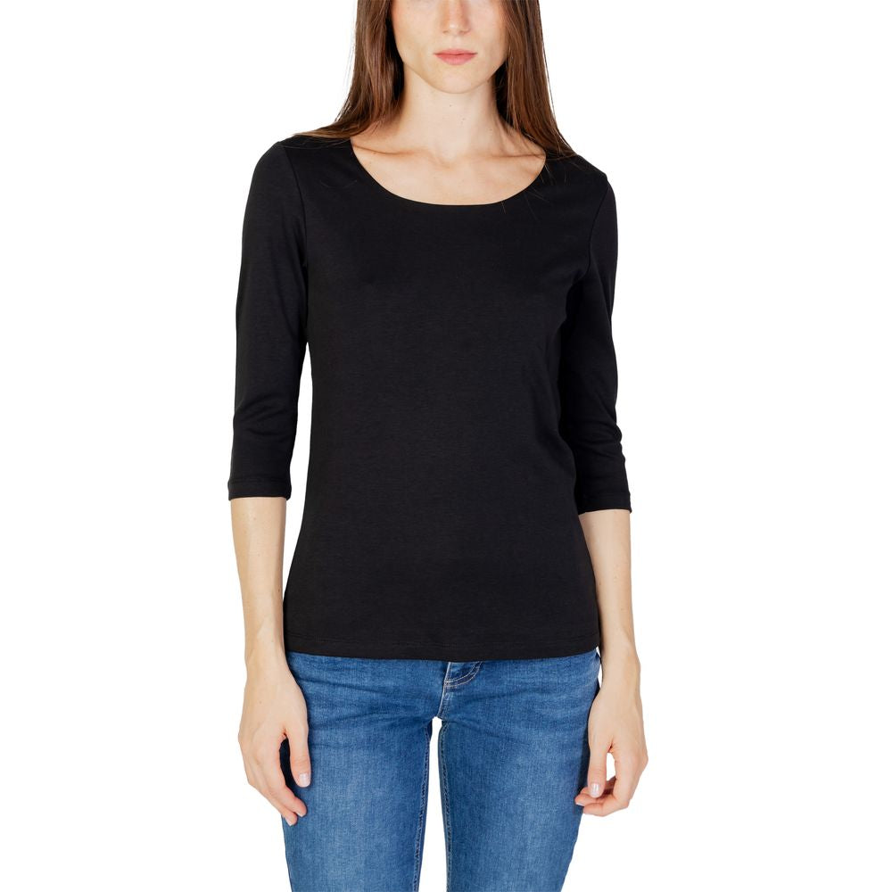 Street One Black Cotton Long Sleeve -   -  Street One.