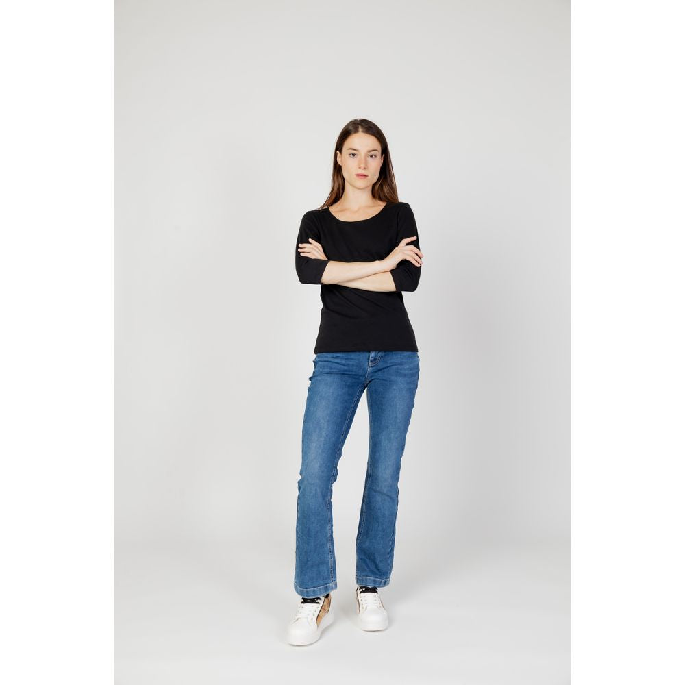 Street One Black Cotton Long Sleeve -   -  Street One.
