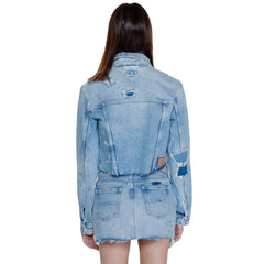 Tommy Hilfiger Jeans Light Blue Recycled Cotton Jackets & Coat -   -  Tommy Hilfiger Jeans.
