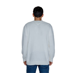 Tommy Hilfiger Jeans White Cotton Sweater -   -  Tommy Hilfiger Jeans.