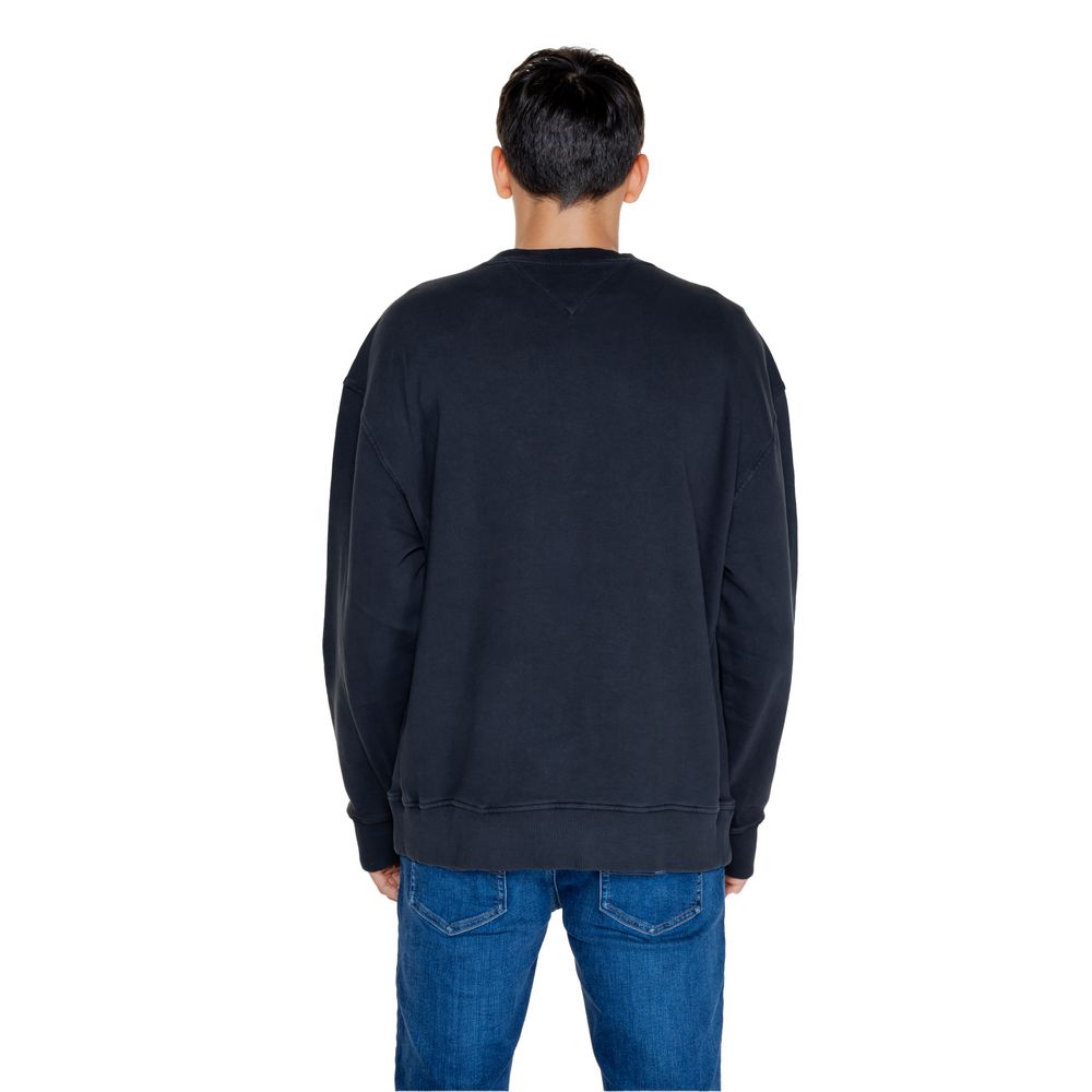 Tommy Hilfiger Jeans Black Cotton Sweatshirt -   -  Tommy Hilfiger Jeans.