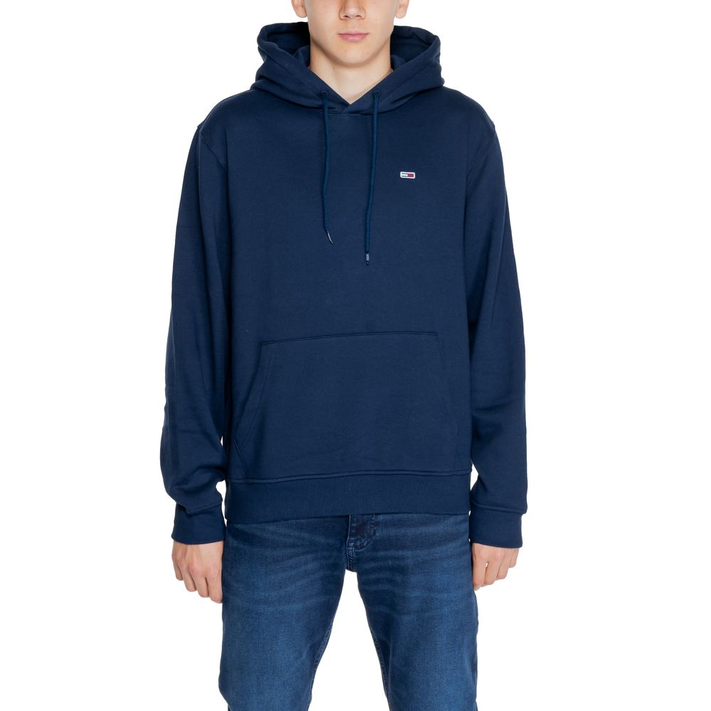 Tommy Hilfiger Jeans Blue Recycled Cotton Hoody -   -  Tommy Hilfiger Jeans.