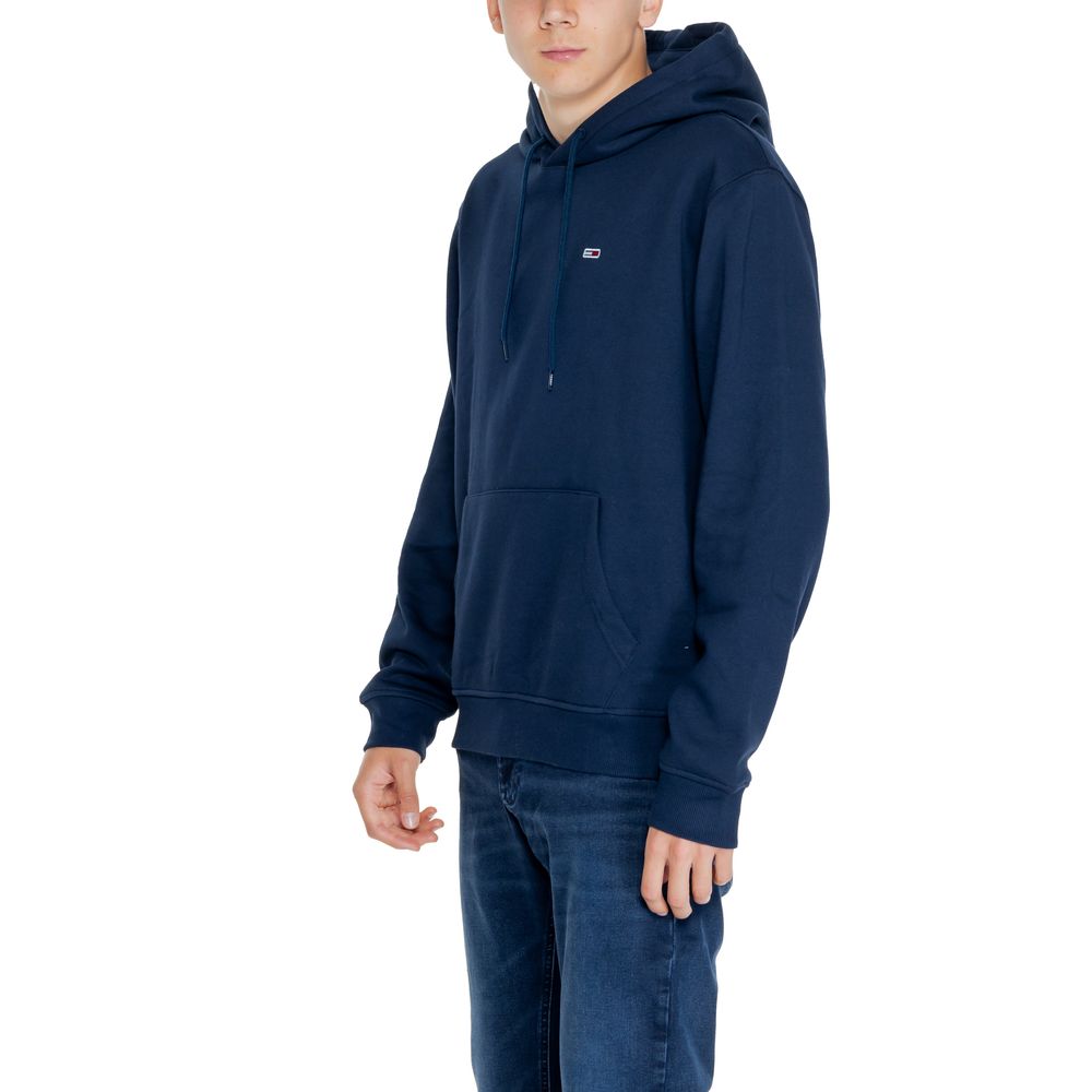 Tommy Hilfiger Jeans Blue Recycled Cotton Hoody -   -  Tommy Hilfiger Jeans.