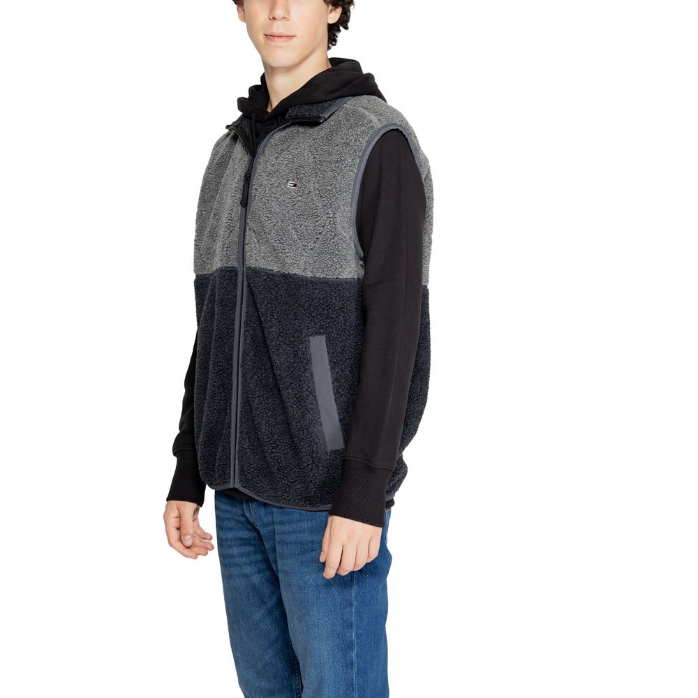 Tommy Hilfiger Jeans Black Recycled Polyester Sleveless Jacket -   -  Tommy Hilfiger Jeans.