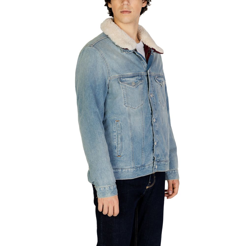 Tommy Hilfiger Jeans Light Blue Cotton Jackets & Coat -   -  Tommy Hilfiger Jeans.