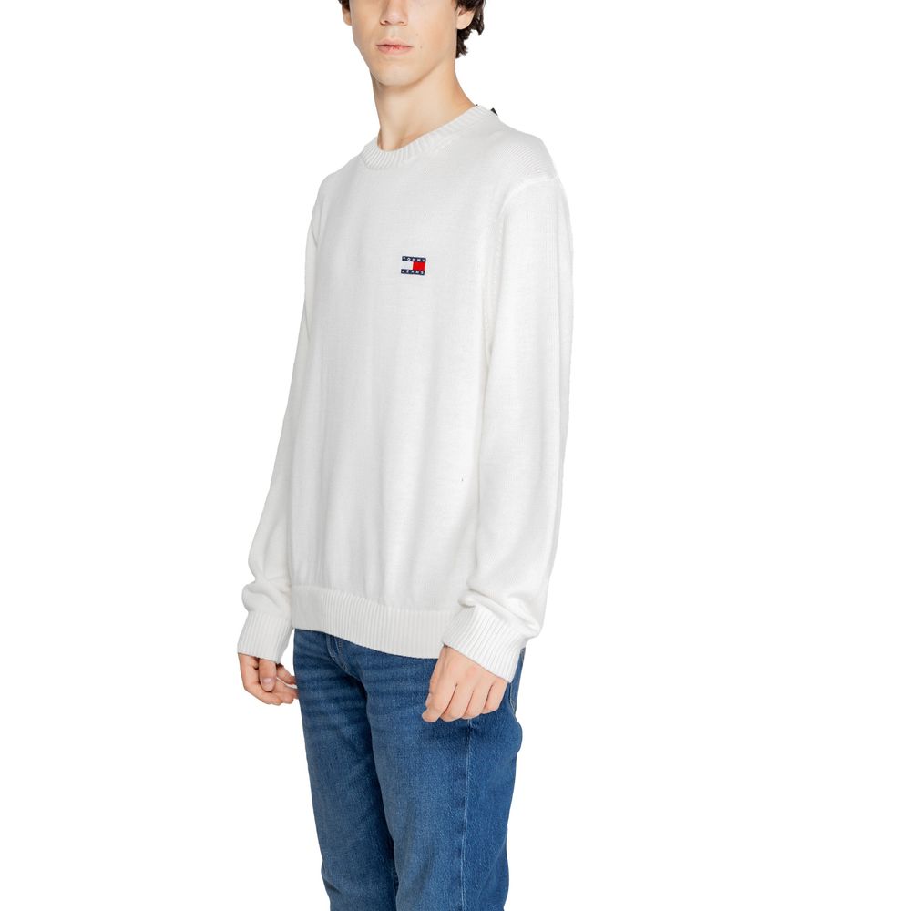 Tommy Hilfiger Jeans White Recycled Polyester Sweater -   -  Tommy Hilfiger Jeans.