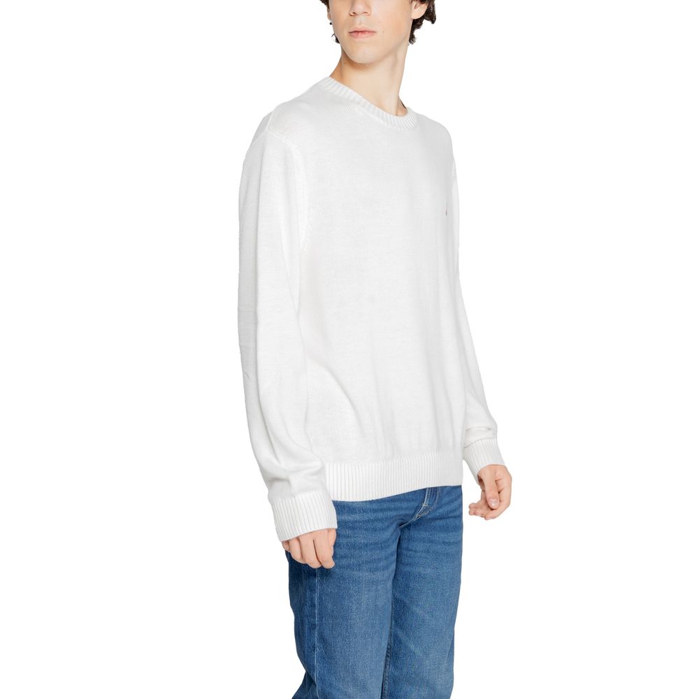 Tommy Hilfiger Jeans White Recycled Polyester Sweater -   -  Tommy Hilfiger Jeans.